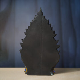 Resin Setting Under Tree Meditating Lord Buddha Statue - Black, 23Cm - Image 5