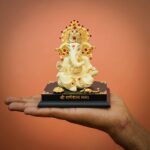 Resin Ganesha Idol White 3.2 Inch - Image 2