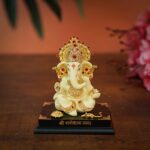 Resin Ganesha Idol White 3.2 Inch