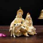 Resin Radha Krishna Playing with Calf for Home Décor 6 Inch - Image 4