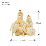 Resin Radha Krishna Playing with Calf for Home Décor 6 Inch - Image 6