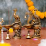 Peacock Oil Lamp Diya Pair