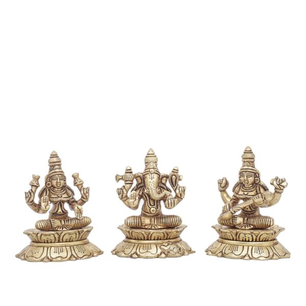 Ganesha Lakshmi Saraswati Idol