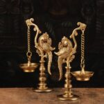 Brass Bird Diya Pair 8.5 Inch - Image 3