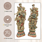 Brass Radha Krishna Idol 29 Inch - Image 5
