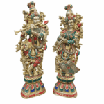 Brass Radha Krishna Idol 29 Inch - Image 2