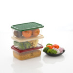 Set of 3 Meal Prep Food Storage Containers 1100ml Each