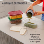 Set of 3 Meal Prep Food Storage Containers 1100ml Each - Image 2