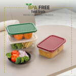Set of 3 Meal Prep Food Storage Containers 1100ml Each - Image 3