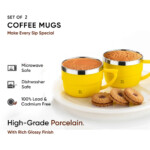 Tea Cups Set 150ml Yellow - Image 4