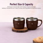 Tea Cups Set 150ml Brown - Image 2