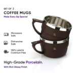 Tea Cups Set 150ml Brown - Image 4