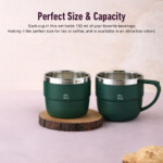 Tea Cups Set 150ml Green - Image 2