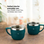 Tea Cups Set 150ml Green - Image 3