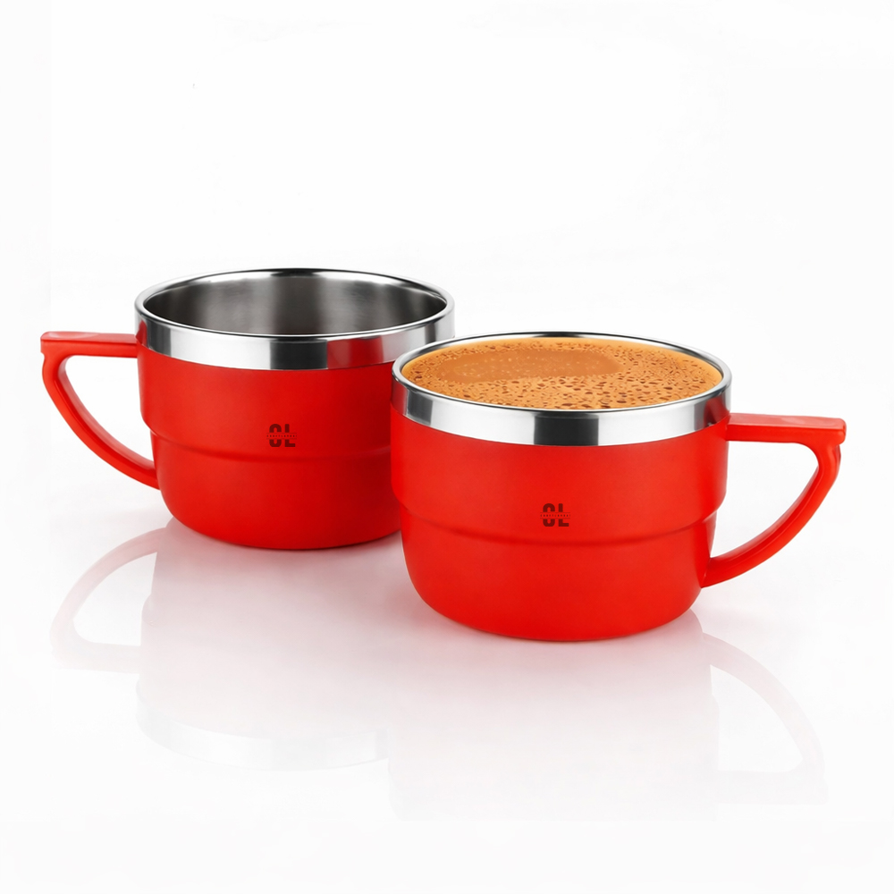 CL-006-PL-COMUG-009_2.jpg Tea Cups Set 150ml Red - Image 1