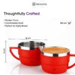 Tea Cups Set 150ml Red - Image 5