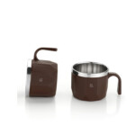 L Shape Coffee Mug 100 ML Brown