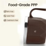 L Shape Coffee Mug 100 ML Brown - Image 3