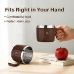 L Shape Coffee Mug 100 ML Brown - Image 4