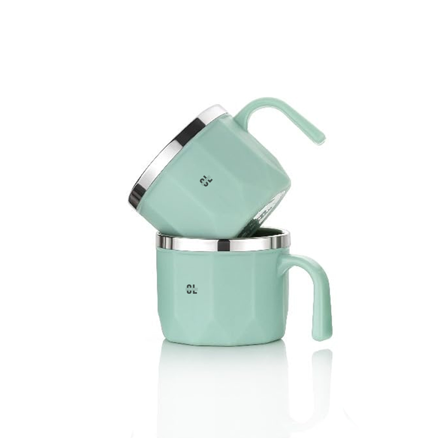 CL-006-PL-COMUG-014_2.jpg L Shape Coffee Mug 100 ML Aqua Green - Image 1