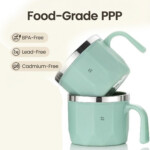 L Shape Coffee Mug 100 ML Aqua Green - Image 2