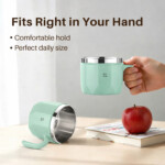L Shape Coffee Mug 100 ML Aqua Green - Image 4