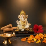 Craftlayout Decorative Ganesha Idol For Home Décor Car Dashboard 4 Inch