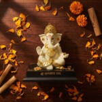 Craftlayout Decorative Ganesha Idol For Home Décor Car Dashboard 4 Inch - Image 4
