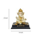 Craftlayout Decorative Ganesha Idol For Home Décor Car Dashboard 4 Inch - Image 8