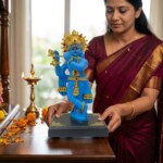 Craftlayout Decorative Krishna Idol For Home Décor Car Dashboard 4 Inch - Image 2