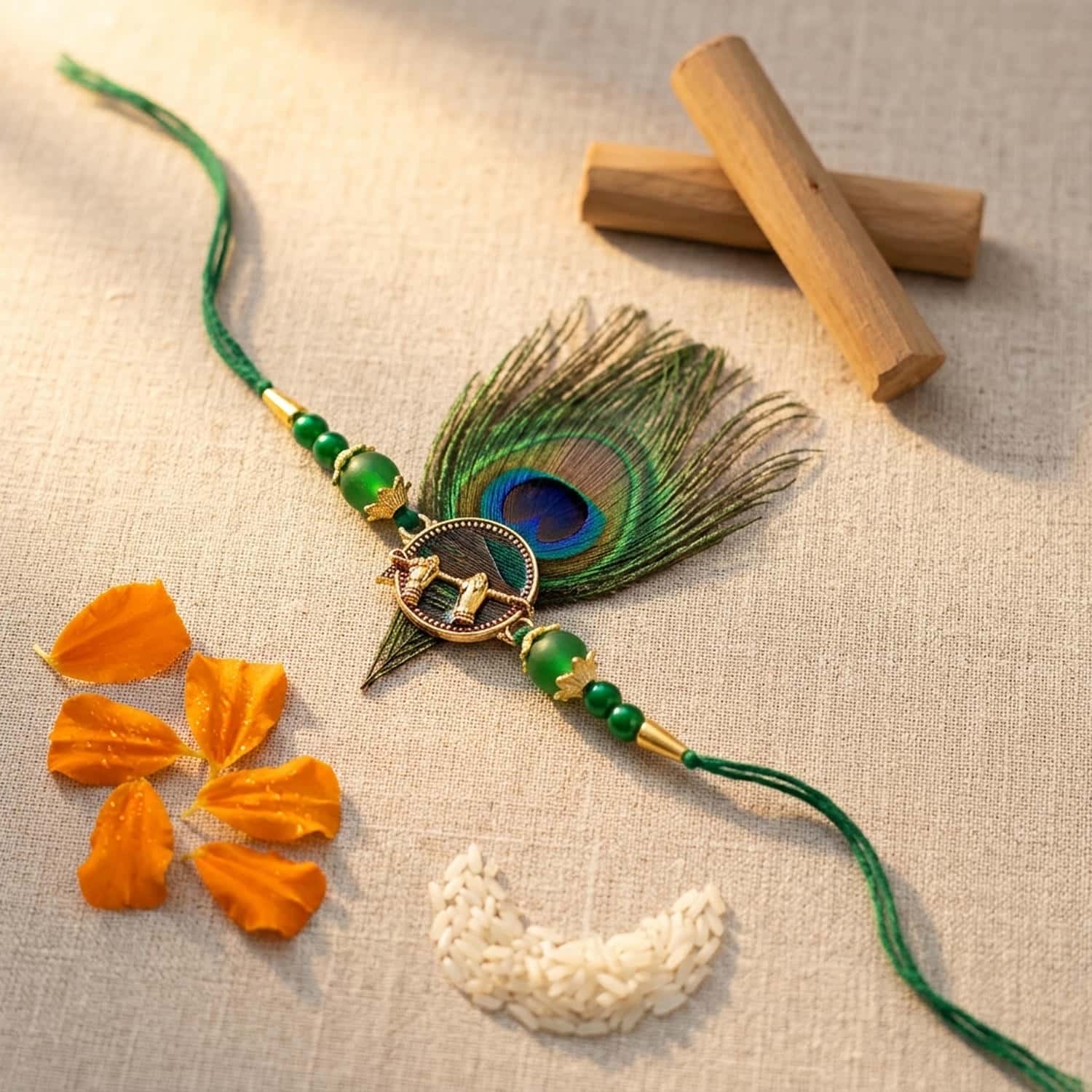 CL-RA-DR-021_1.jpg Unique Bhaiya Rakhi Set for Brother Gift Artisan - Image 1