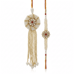 Elegant Lumba Rakhi Set for Bhabhi Gift Modern - Image 2