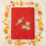 Rakhi Set with Ganesha Product Traditional Festive Handcrafted Unique Gift - Image 2