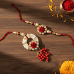 Shining Lumba Rakhi Set for Bhabhi Gift Decor