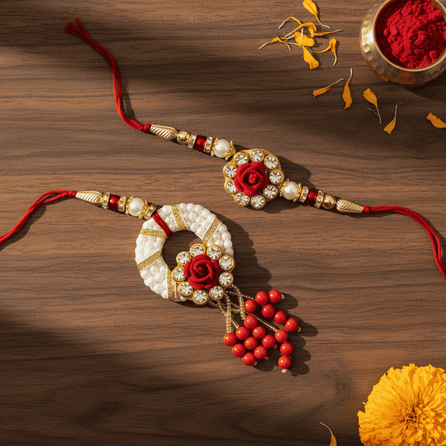 CL-RA-LM-022_1.png Shining Lumba Rakhi Set for Bhabhi Gift Decor - Image 1