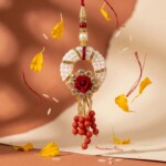 Shining Lumba Rakhi Set for Bhabhi Gift Decor - Image 3