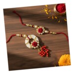 Shining Lumba Rakhi Set for Bhabhi Gift Decor - Image 5