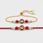 Luxury Lumba Rakhi Set for Bhabhi Gift Handcrafted - Image 3