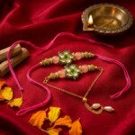 Luxury Lumba Rakhi Set for Bhabhi Gift Handcrafted