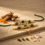 Sacred Lumba Rakhi Set for Bhabhi Gift Luxury