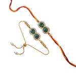 Deluxe Lumba Rakhi Set for Bhabhi Gift Charming - Image 3