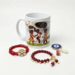 Creative Festival Pack Coffee Mug Roli Chawal Greeting Card Unique Gift Combo - Image 2
