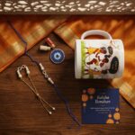 Creative Rakhi Hamper Coffee Mug Roli Chawal Greeting Card Unique Gift Combo