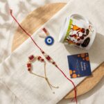Festive Rakhi Bundle Coffee Mug Roli Chawal Greeting Card Unique Gift Combo