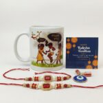 Festive Rakhi Bundle Coffee Mug Roli Chawal Greeting Card Unique Gift Combo - Image 2