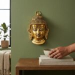 Buddha Face Decorative Wall Hanging 22 Cm - Image 2
