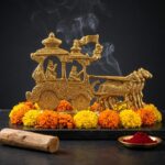 Krishna Arjuna Rath Decorative Statue 19 Cm