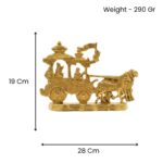 Krishna Arjuna Rath Decorative Statue 19 Cm - Image 5