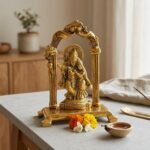 Radha Krishna Temple Decorative Idol 17 Cm - Image 2