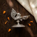 Silver Peacock Decorative Oil Lamp 15 Cm - Image 4